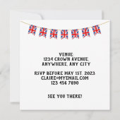 King Charles III Coronation Picknick-Einladung Einladung (Rückseite)