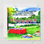 King Charles III Coronation Picknick-Einladung Einladung (Vorderseite)