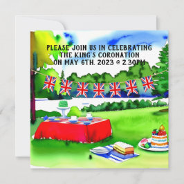King Charles III Coronation Picknick-Einladung Einladung