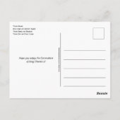 KING CHARLES III Coronation Postkarte (Rückseite)