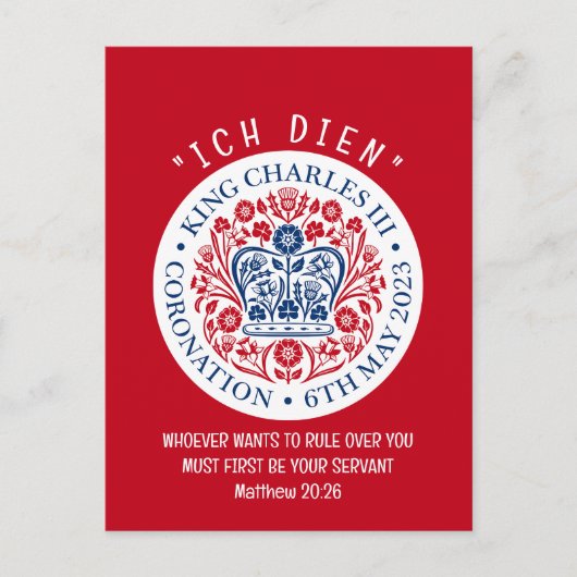 KING CHARLES III Coronation Postkarte (Vorderseite)