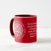 KING CHARLES III CORONATION Red Bible Verse Tasse (Vorderseite Links)