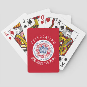 KING CHARLES III Coronation Red Souvenir Spielkarten