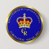KIng Charles III Coronation Souvenir Button (Vorderseite)