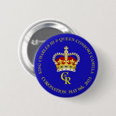 KIng Charles III Coronation Souvenir Button (Vorne & Hinten)