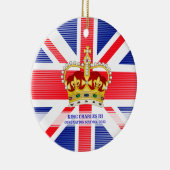 King Charles III Coronation Souvenir Keramik Ornament (Rechts)