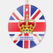 King Charles III Coronation Souvenir Keramik Ornament (Links)