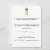King Charles III Coronation Street Party Einladung (Rückseite)