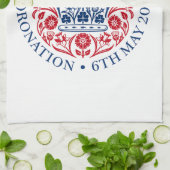 King Charles III Coronation Teetuch Geschirrtuch (Gefaltet)