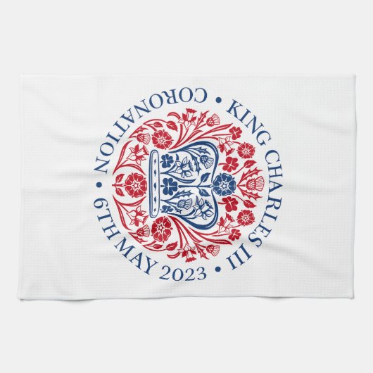 King Charles III Coronation Teetuch Geschirrtuch (Horizontal)