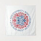 King Charles III Coronation Wandteppich (Vorderseite (Horizontal))