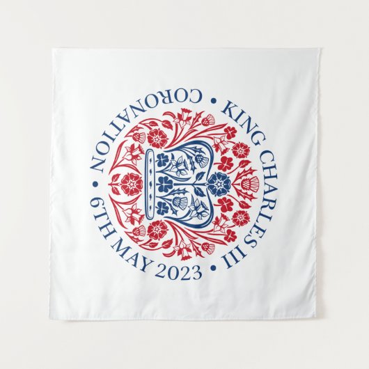 King Charles III Coronation Wandteppich (Vorderseite (Horizontal))