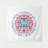 King Charles III Coronation Wandteppich (Vorderseite)