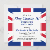 KING CHARLES III Coronation Watch Party Einladung (Vorderseite)
