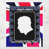 King Charles III Coronation Weinetikett (Einzelnes Label)