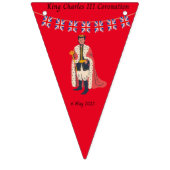 King Charles III Coronation Wimpelkette (Dritte Fahne)
