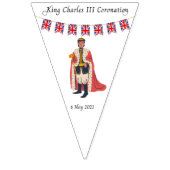 King Charles III Coronation Wimpelkette (Zweite Fahne)