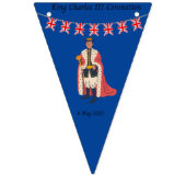 King Charles III Coronation Wimpelkette (Erste Fahne)