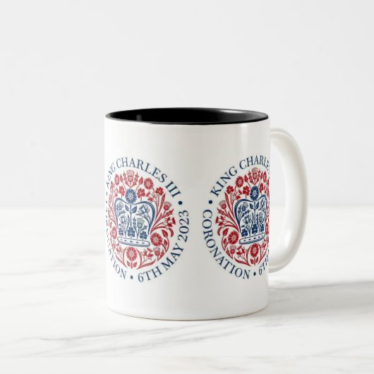 King Charles III Coronation Zweifarbige Tasse (VorderseiteRechts)