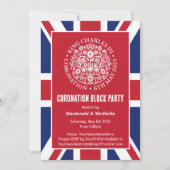 KING CHARLES III CORONATIONAL Block Party Einladun Einladung (Vorderseite)