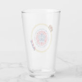 King Charles III Crown Coronation Glass Tumbler (Rückseite)