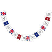 King Charles III, Crown und British Union Jack Wimpelkette (Alle)