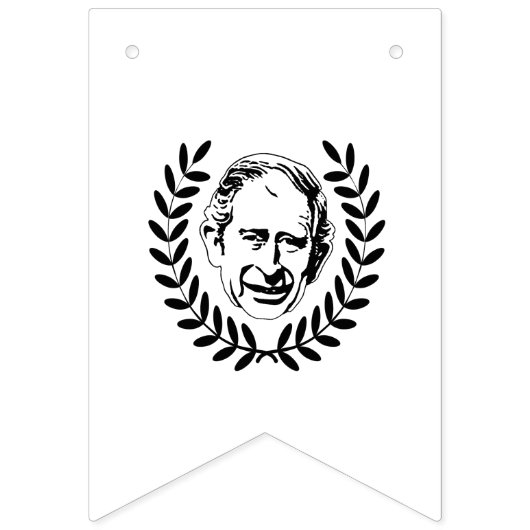 King Charles III, Crown und British Union Jack Wimpelkette (Zweite Fahne)