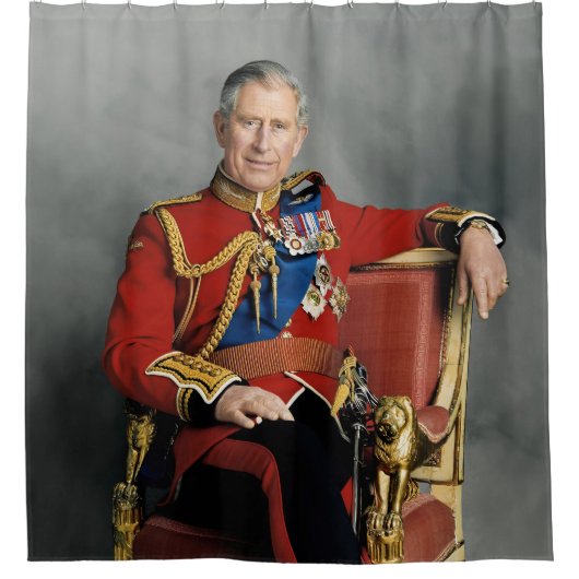 King Charles III Duschvorhang (Vorderseite)