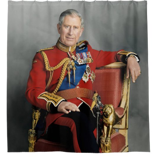 King Charles III Duschvorhang (Vorderseite)