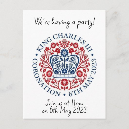 King Charles III Editable Gedenkkarte Postkarte (Vorderseite)