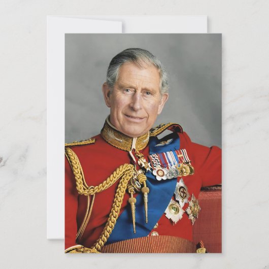 King Charles III Foto Erweiterung Einladung (Vorderseite)