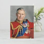King Charles III Foto Erweiterung Einladung (Stehend Vorderseite)