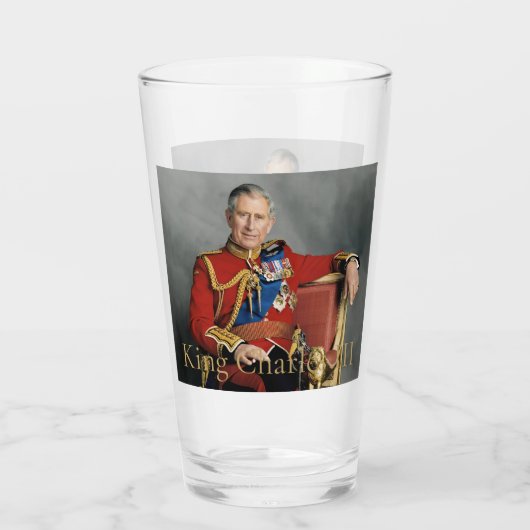 King Charles III Glas (Rückseite)