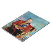 King Charles III mit Spring Garden Hintergrund Notizblock (Linke Seite)