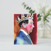 King Charles III Postkarte (Stehend Vorderseite)