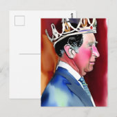 King Charles III Postkarte (Vorne/Hinten)