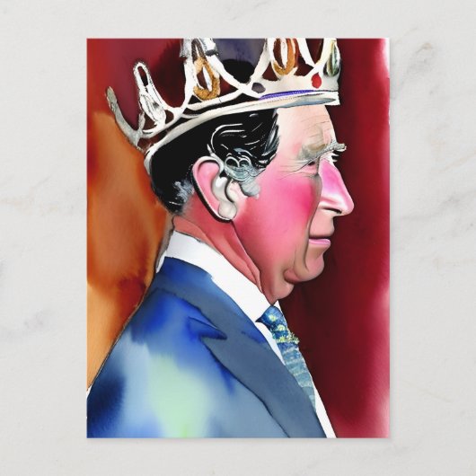 King Charles III Postkarte (Vorderseite)