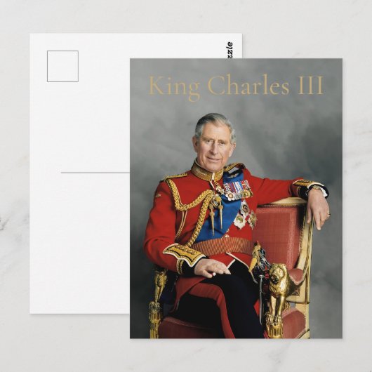 King Charles III Postkarte (Vorne/Hinten)