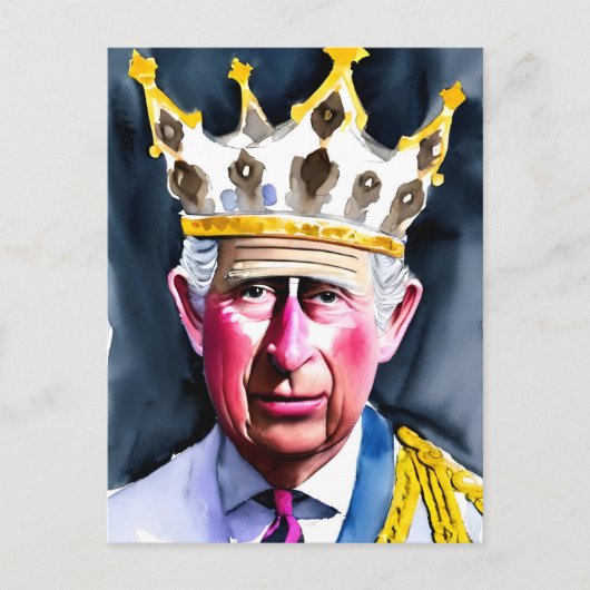 King Charles III Postkarte (Vorderseite)