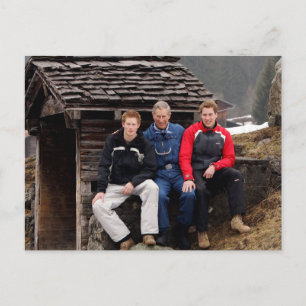 King Charles III Princes William & Harry 2005 Postkarte