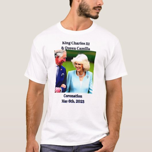 King Charles III & Queen Camilla Coronation T-Shirt (Vorderseite)