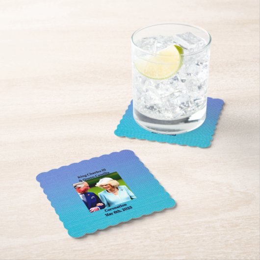 King Charles III & Queen Camilla Coronation Untersetzer (Vor Ort)