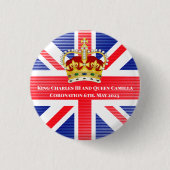 King Charles III & Queen Camilla Souvenir Button (Vorderseite)