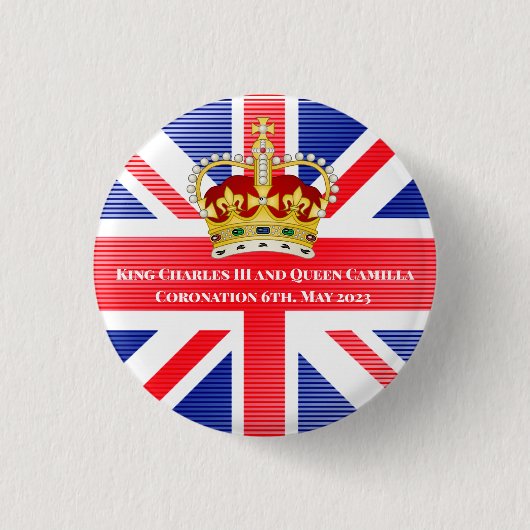 King Charles III & Queen Camilla Souvenir Button (Vorderseite)