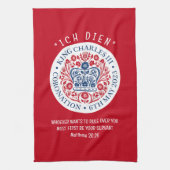 KING CHARLES III Red Coronation Geschirrtuch (Vertikal)