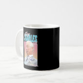 King Charles III - Retro ästhetisches Lüfterdesign Kaffeetasse (Vorderseite Links)