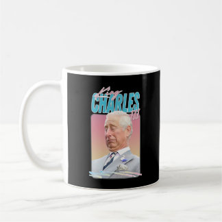 King Charles III - Retro ästhetisches Lüfterdesign Kaffeetasse