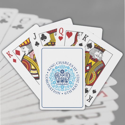 King Charles III Royal Coronation Emblem Souvenir Spielkarten