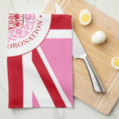 King Charles III Royal Coronation Logo Patriotic Geschirrtuch (Viertel Falte)