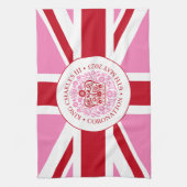 King Charles III Royal Coronation Logo Patriotic Geschirrtuch (Vertikal)